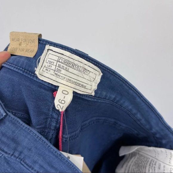 NEW Current/Elliott The Soho Zip Stiletto Cropped Skinny Jeans Low Rise Size 26 - Picture 6 of 10